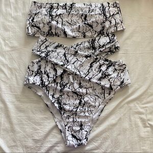 Shein 2 piece strapless bikini